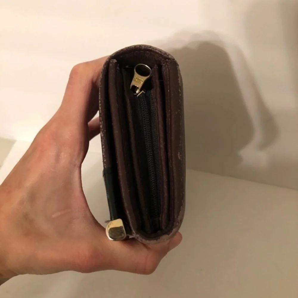 Chloe See by Chole burgundy and black clutch bag